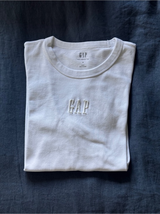 GAP Other - GAP White Heavyweight Embroidered Logo Tee